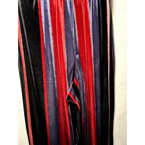 ONLY velvet stripe tank jumpsuit womens XS whimsigoth dark romantic timeless - Picture 2 of 9